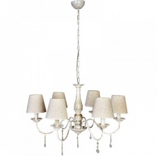 Φωτιστικό Κρεμαστό 6xE14 Μεταλλικό Πατίνα με Υφασμάτινα Καπέλα 5010-6